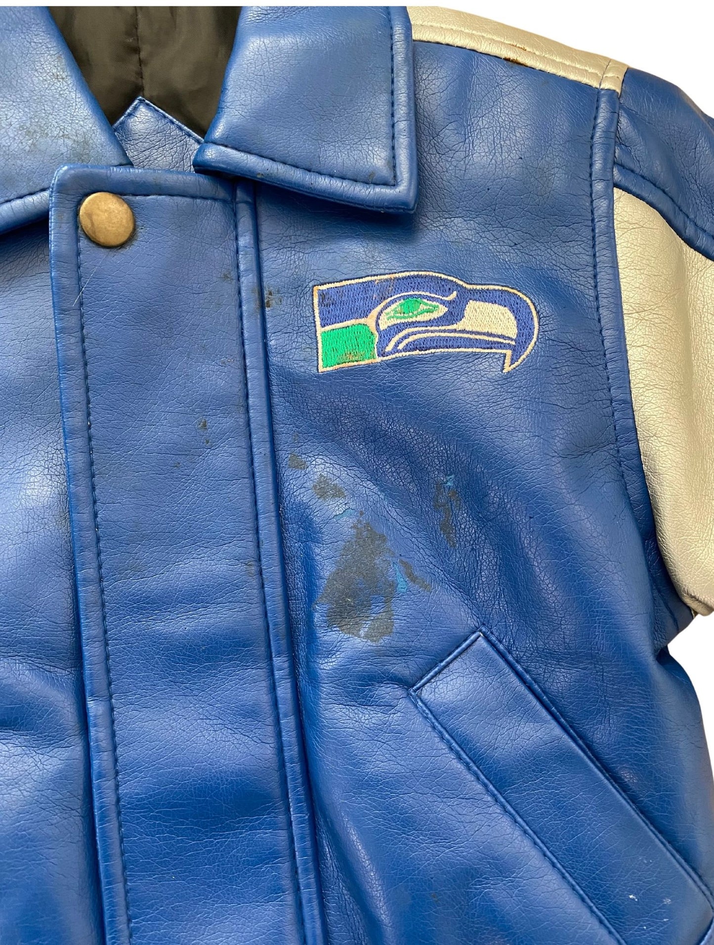Vintage Seahawks Leather Toddler Jacket