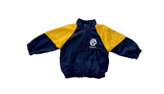 Vintage Mighty Mac Pittsburgh Steelers Windbreaker Jacket Infant Baby Size 12-18M