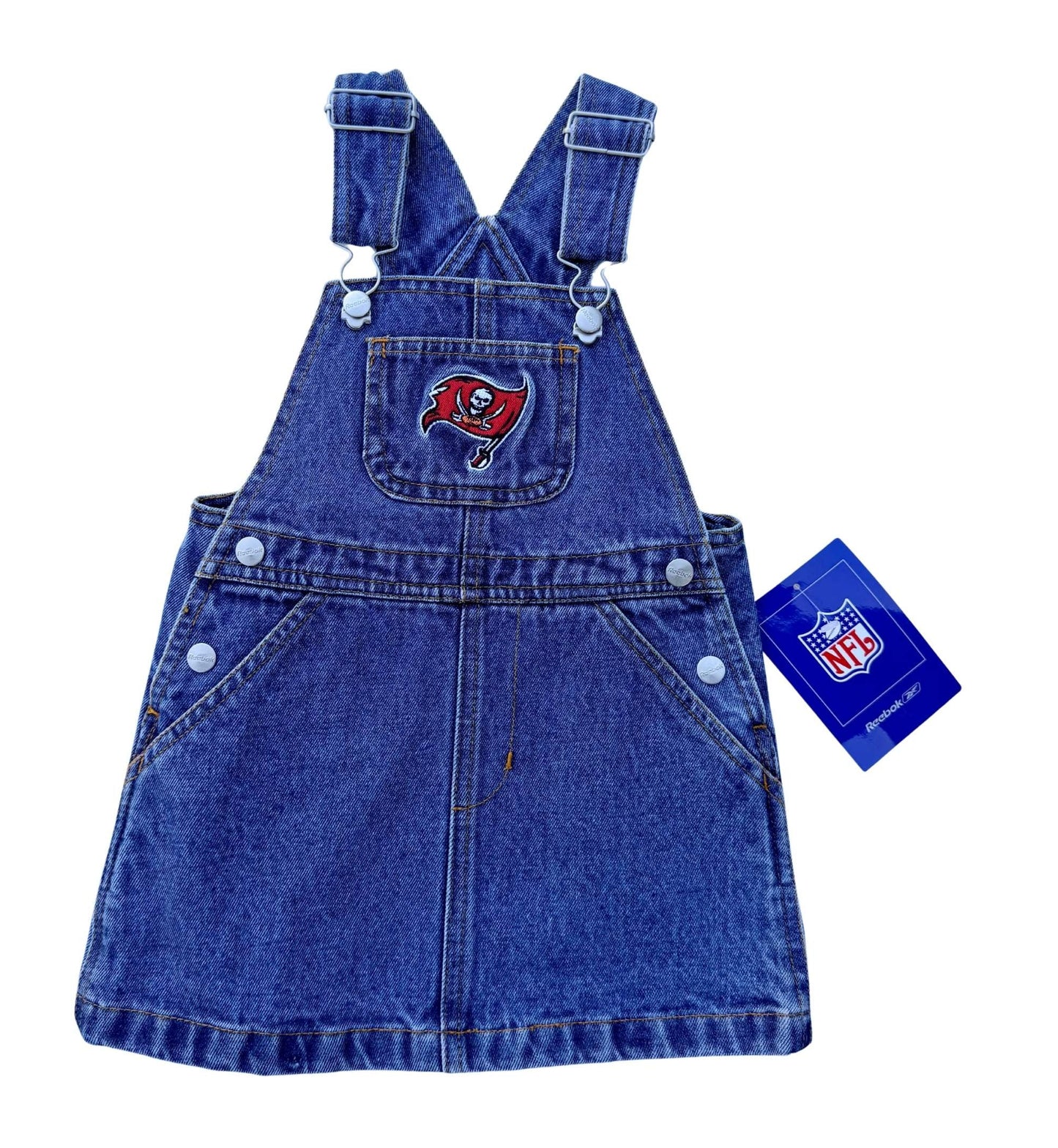 Vintage NFL Reebok Tampa Bay Buccaneers Dress Overalls 2T Deadstock