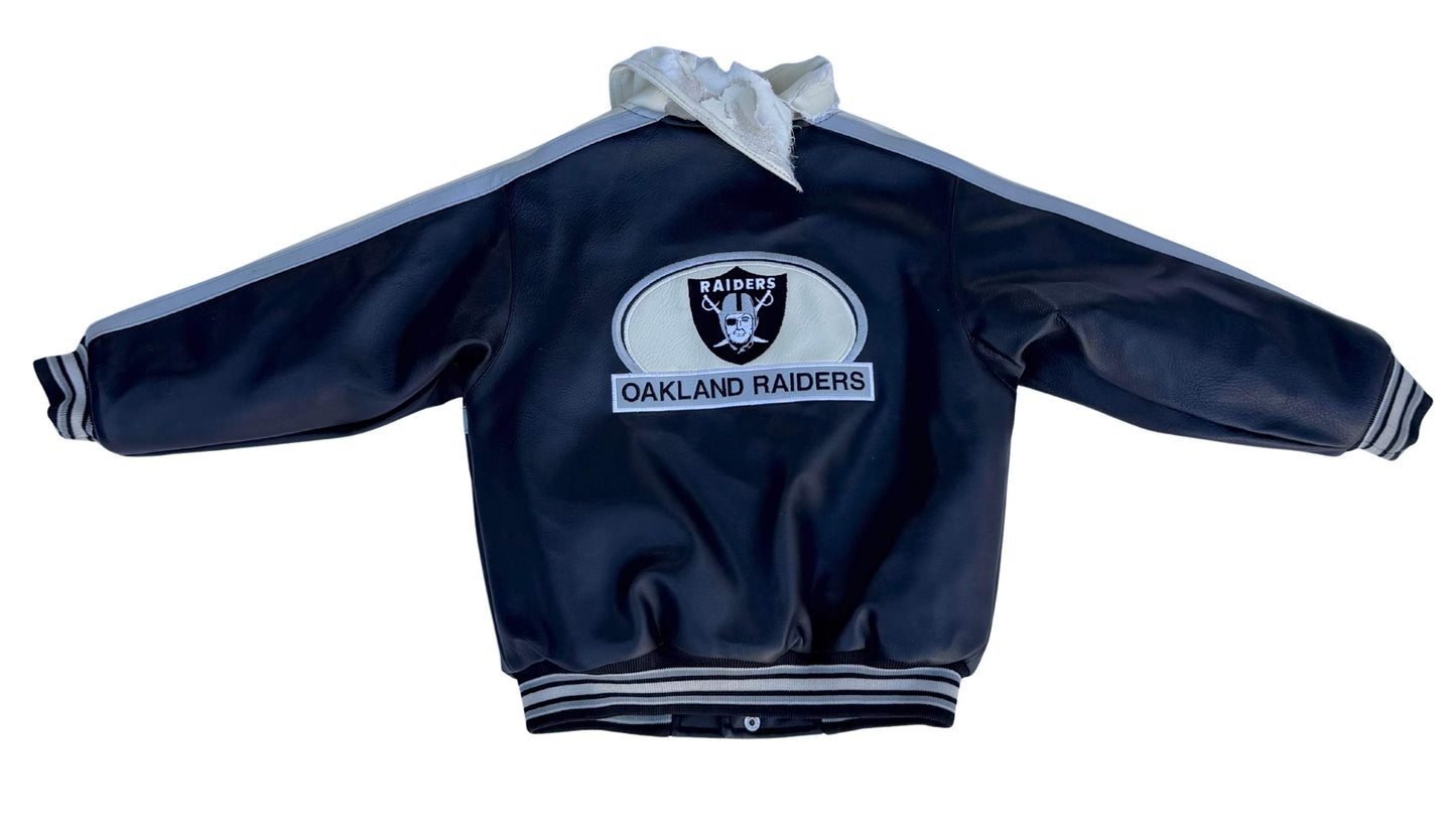 Vintage Raiders Leather Jacket 4T (flawed)