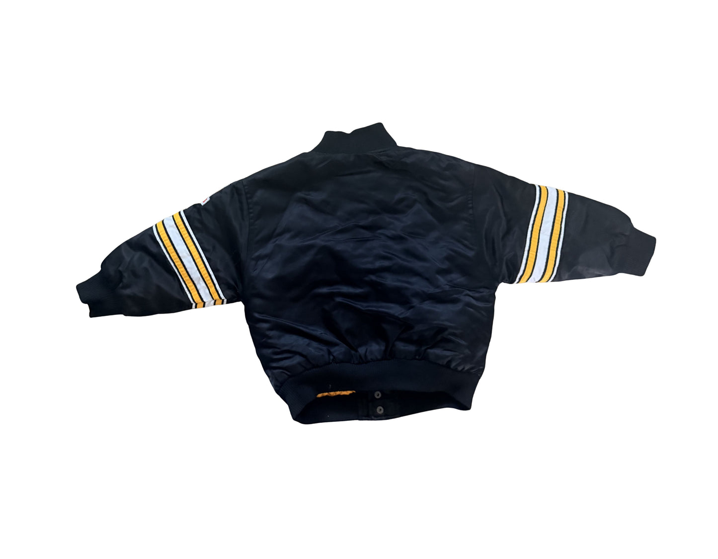 Vintage Steelers Satin Jacket Youth Kids S