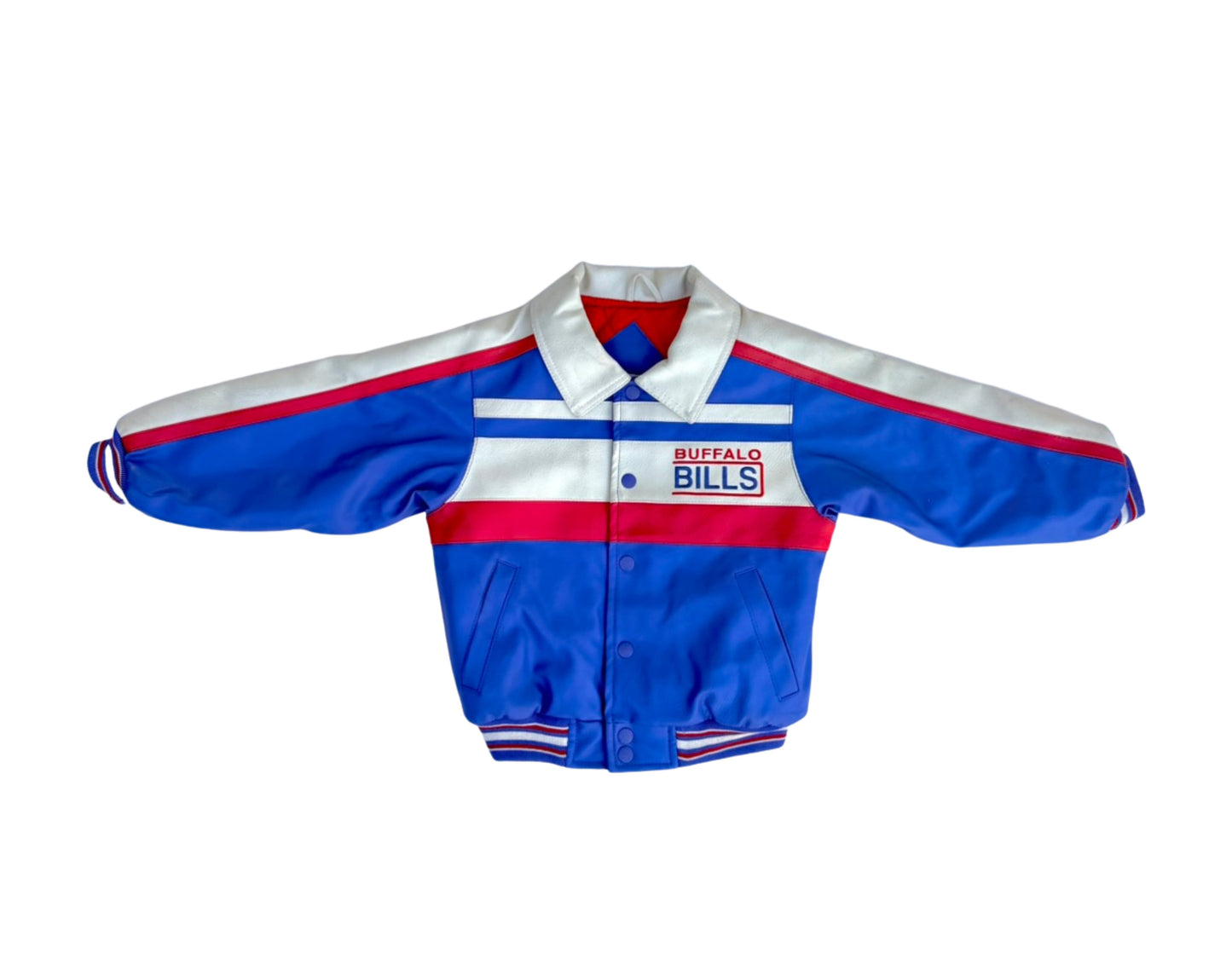 Vintage NFL Buffalo Bills Leather Toddler Kids Jacket