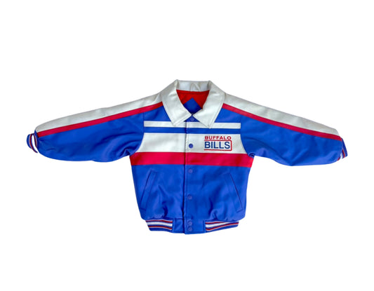 Vintage NFL Buffalo Bills Leather Toddler Kids Jacket