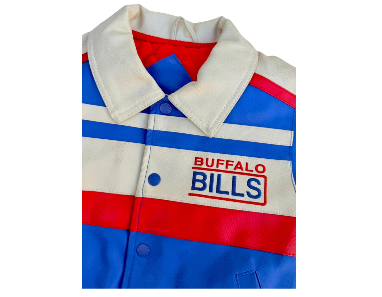 Vintage NFL Buffalo Bills Leather Toddler Kids Jacket