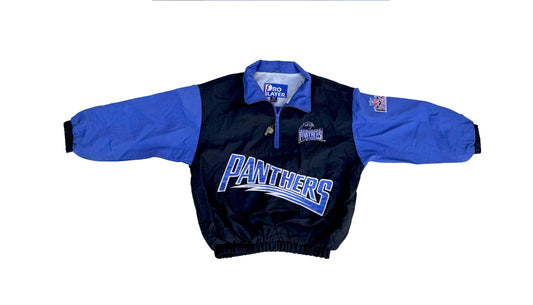 Vintage Carolina Panthers Pullover Henley Windbreaker Jacket Youth M 12/14