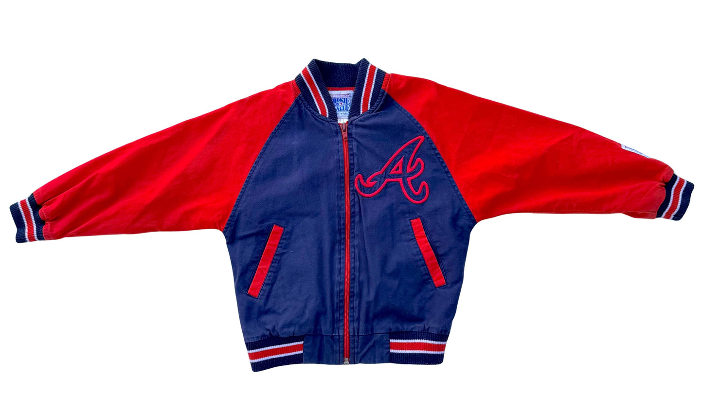 Vintage Braves Rookie League Mighty Mac Varsity Jacket Size 4 Toddler