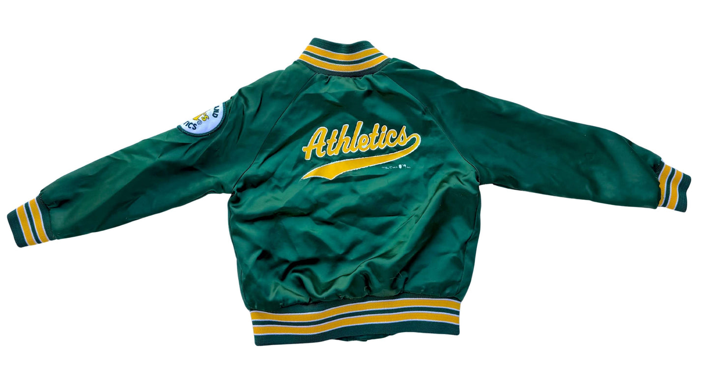 Vintage Chalkline Oakland Athletics Satin Varsity Jacket SIze S 5 youth