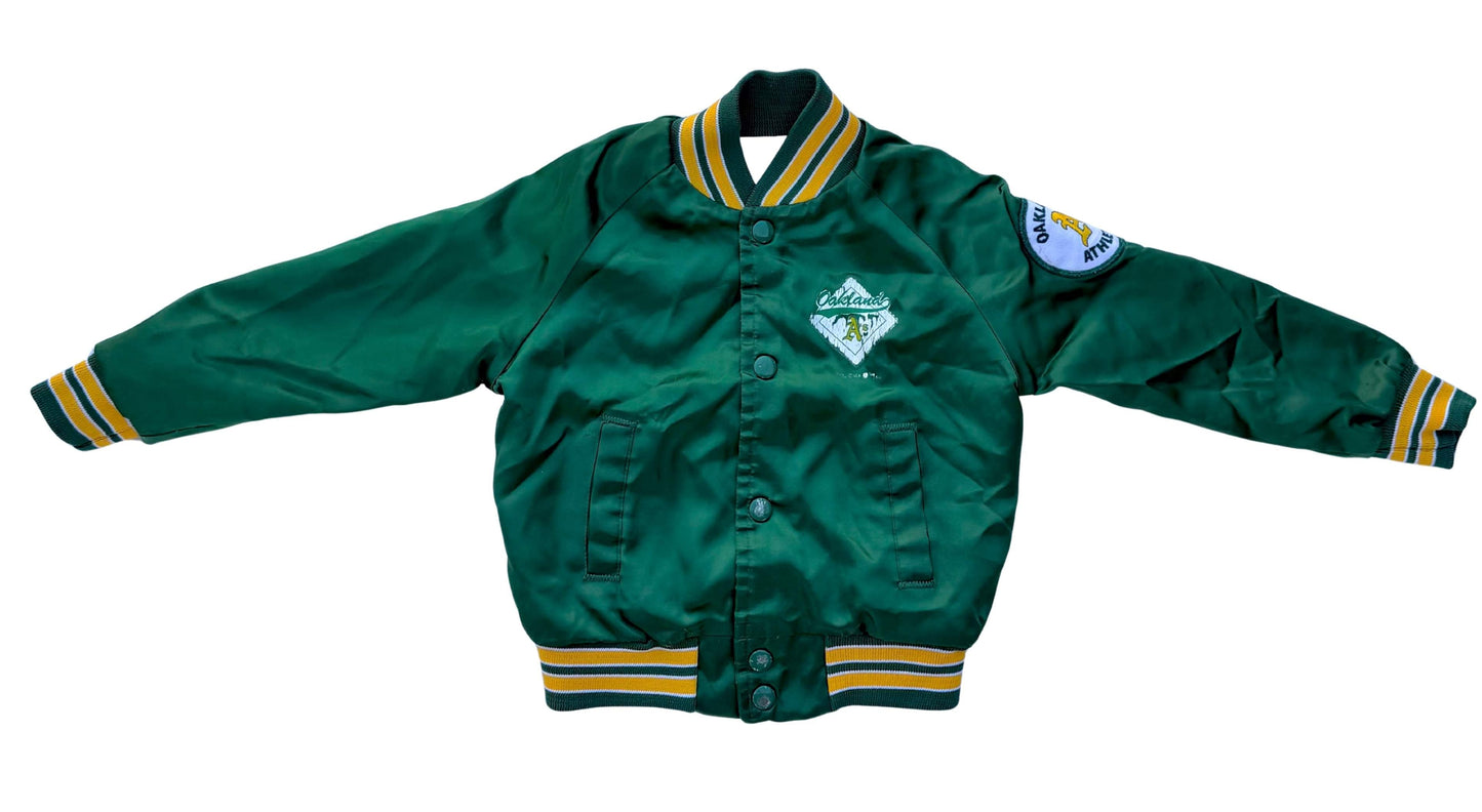 Vintage Chalkline Oakland Athletics Satin Varsity Jacket SIze S 5 youth
