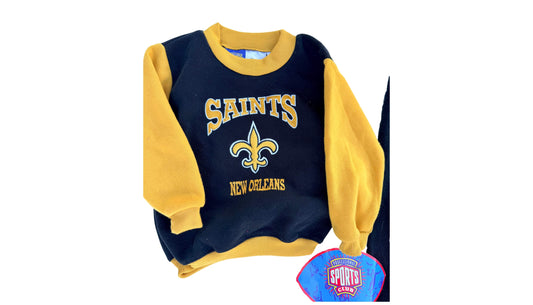 Vintage Deadstock New Orleans Saints NFL Sweatsuit Set Toddler 2T