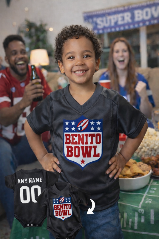 Benito Bowl Superbowl 59 Halftime Gameday Baby Infant Youth Kids Jersey