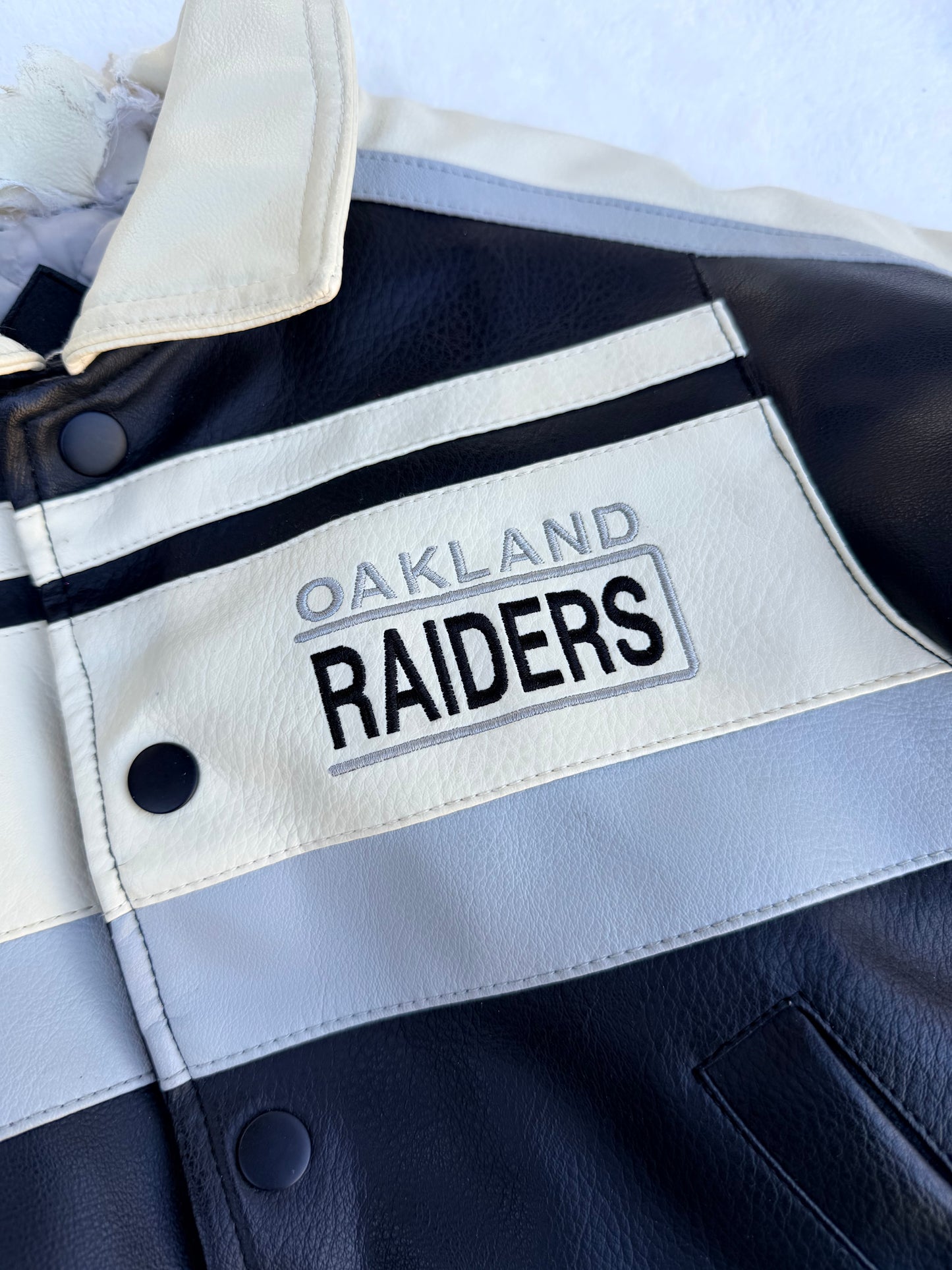 Vintage Raiders Leather Jacket 4T (flawed)