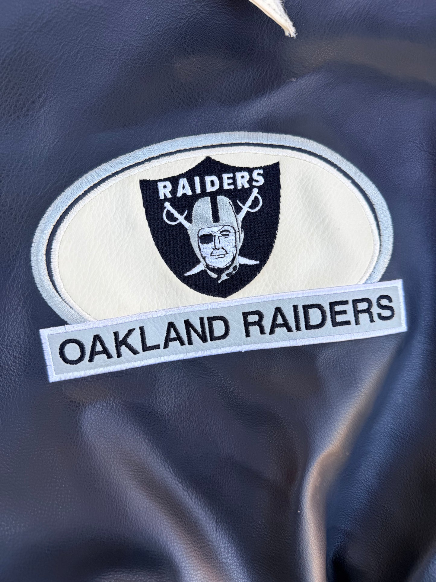 Vintage Raiders Leather Jacket 4T (flawed)