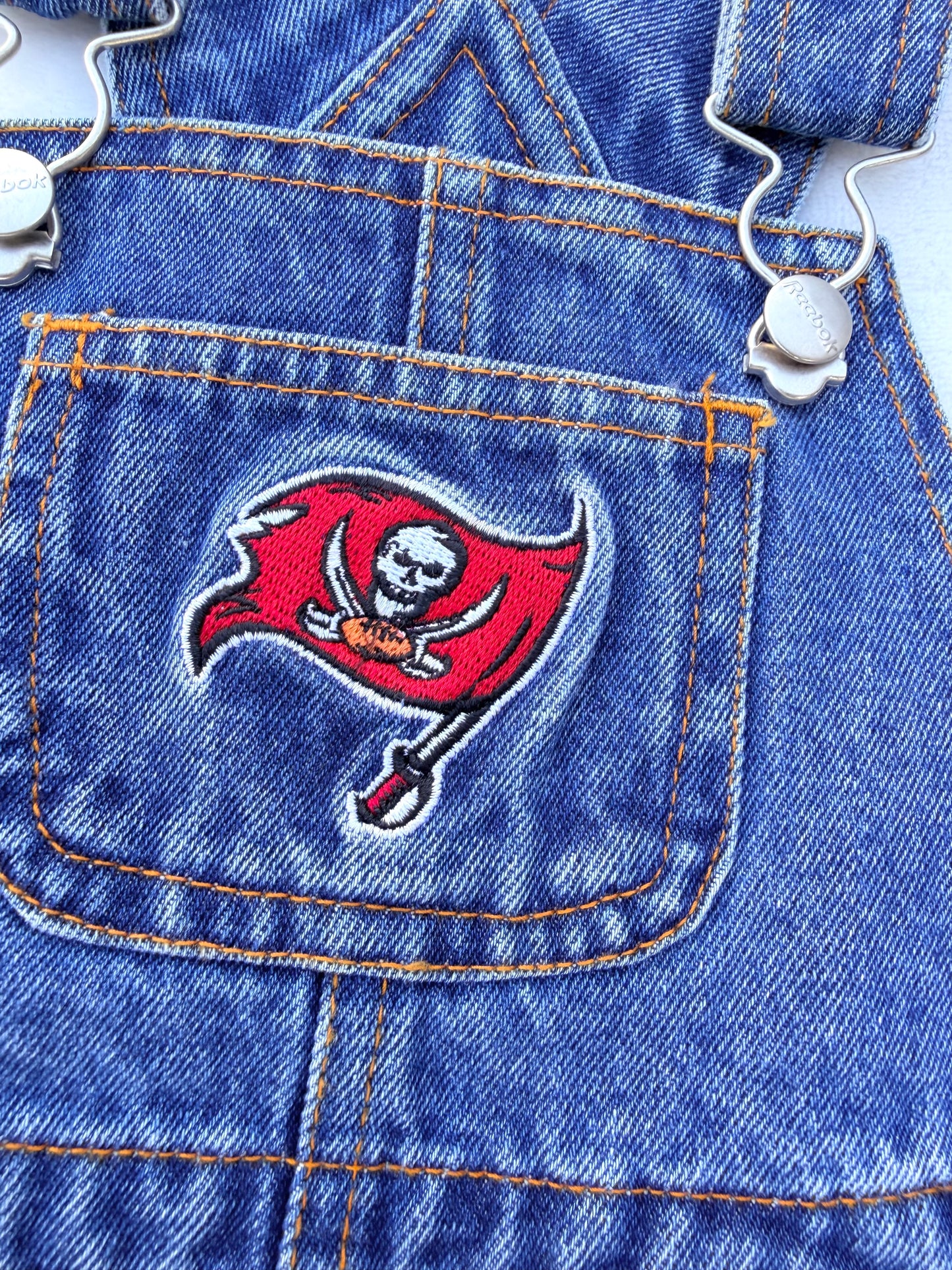 Vintage NFL Reebok Tampa Bay Buccaneers Dress Overalls 2T Deadstock
