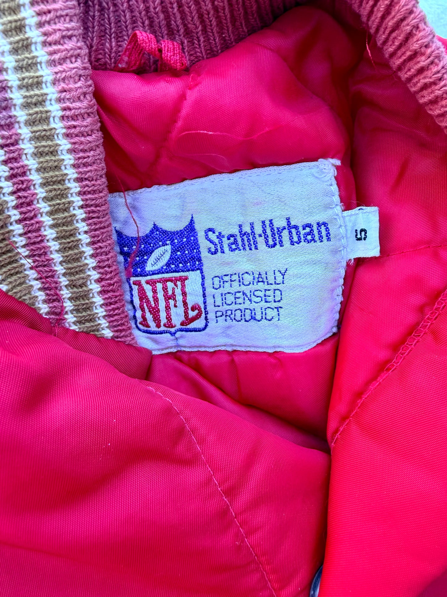 Vintage Stahl Urban San Fransisco 49ers Varsity Jacket Size 5