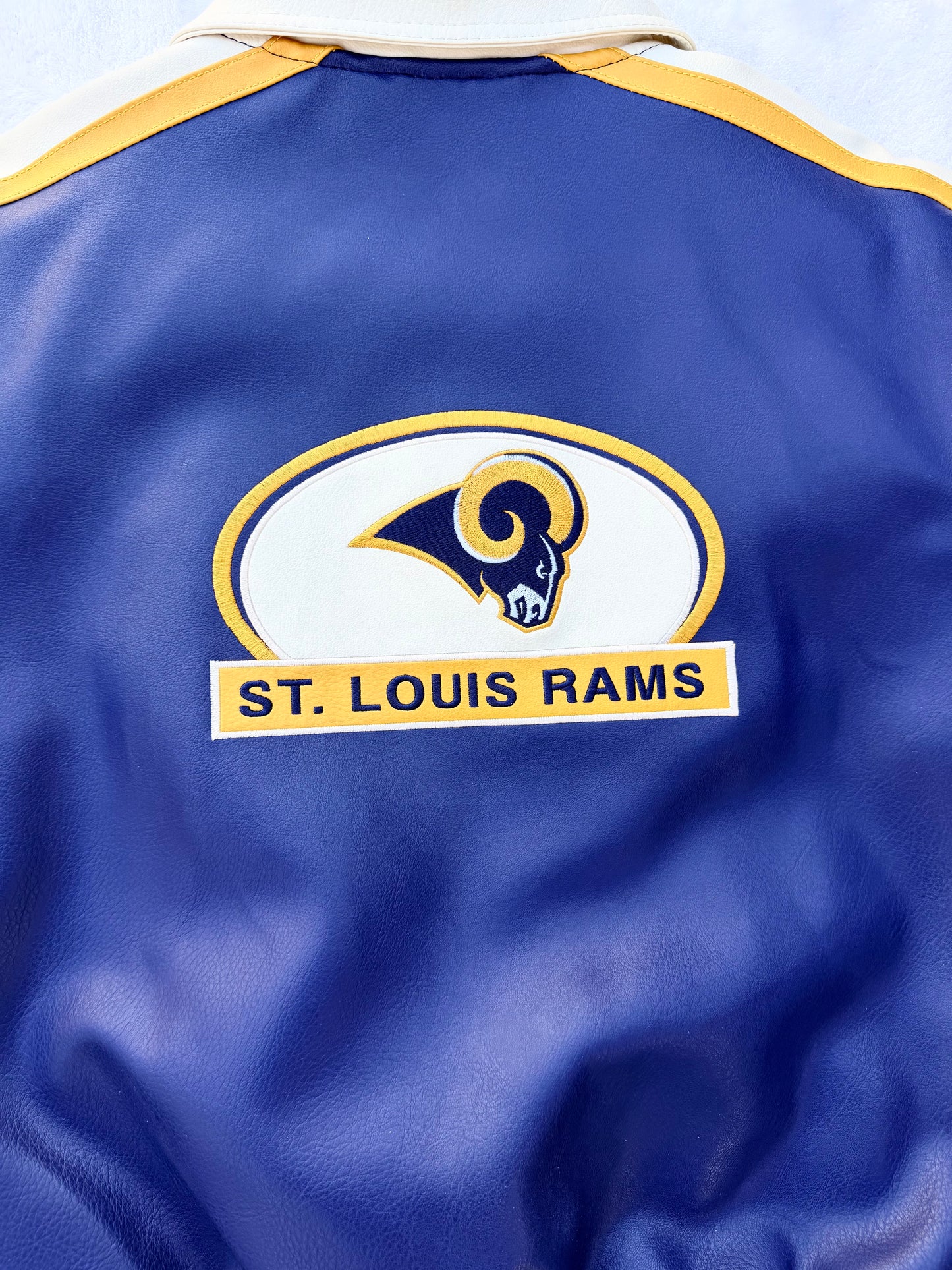 Vintage Mighty Mac  Rams Leather Jacket Youth M 12/14