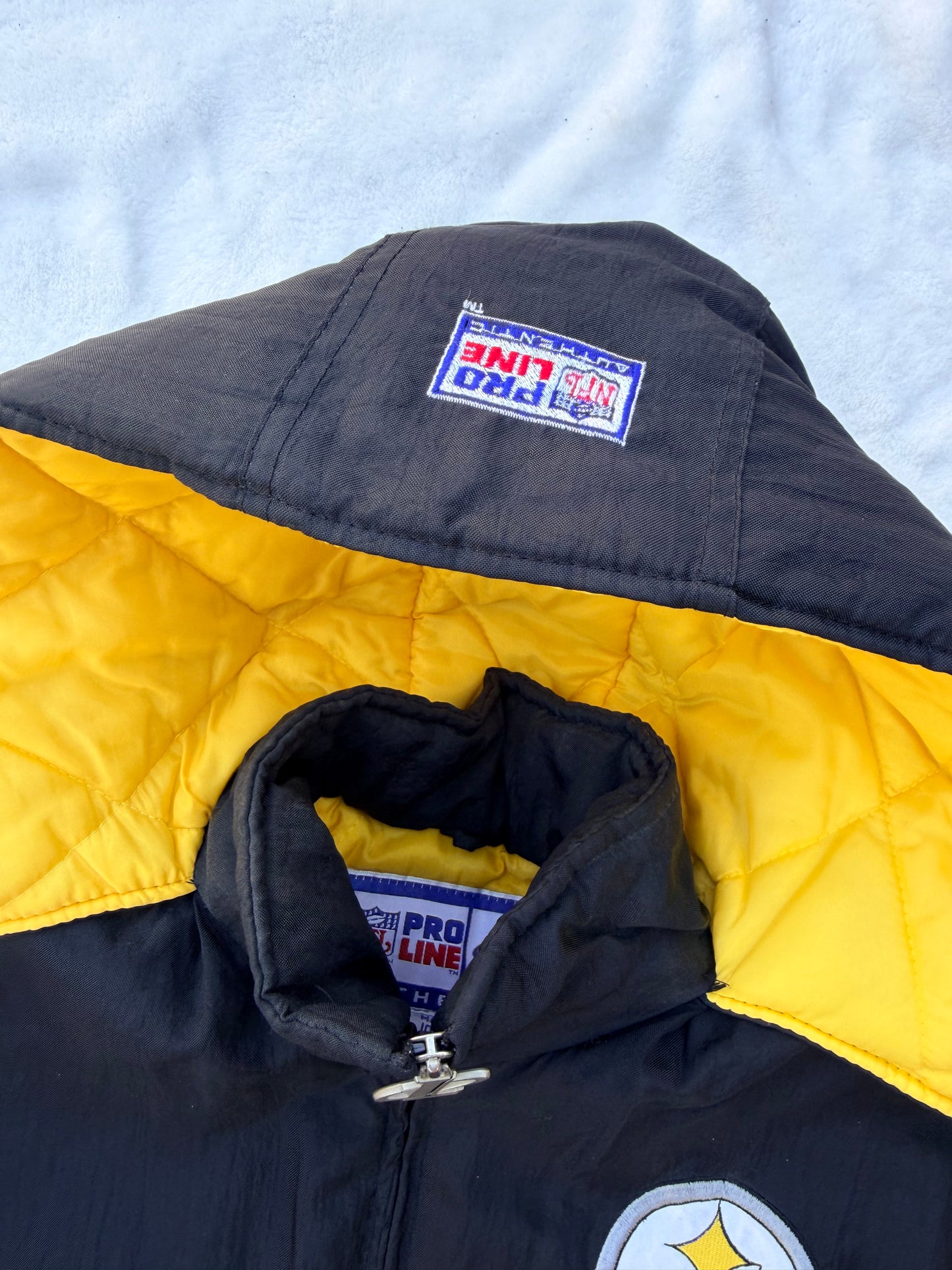 Vintage Pro Line Steelers Youth Puffer Jacket M 10/12