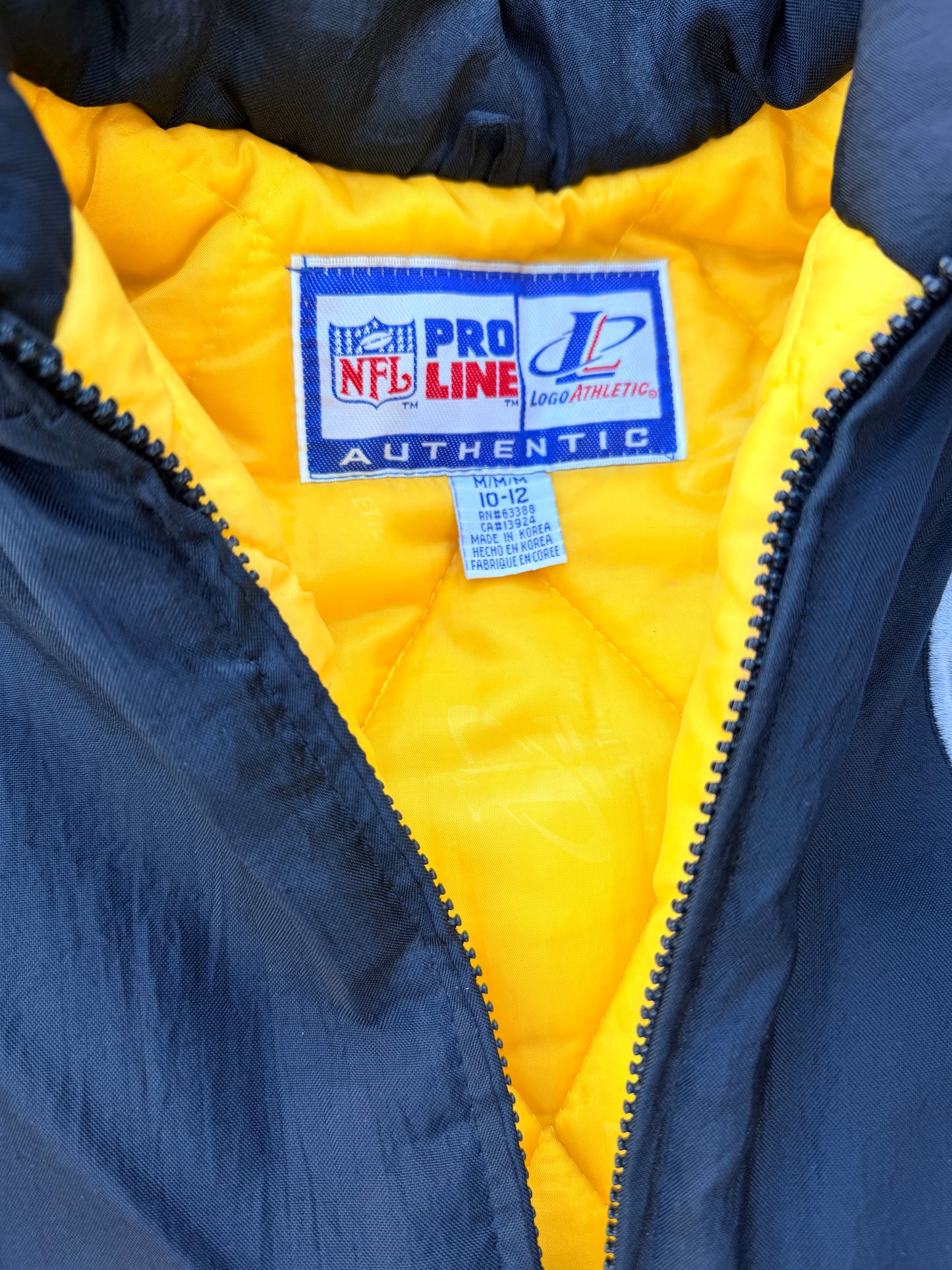 Vintage Pro Line Steelers Youth Puffer Jacket M 10/12