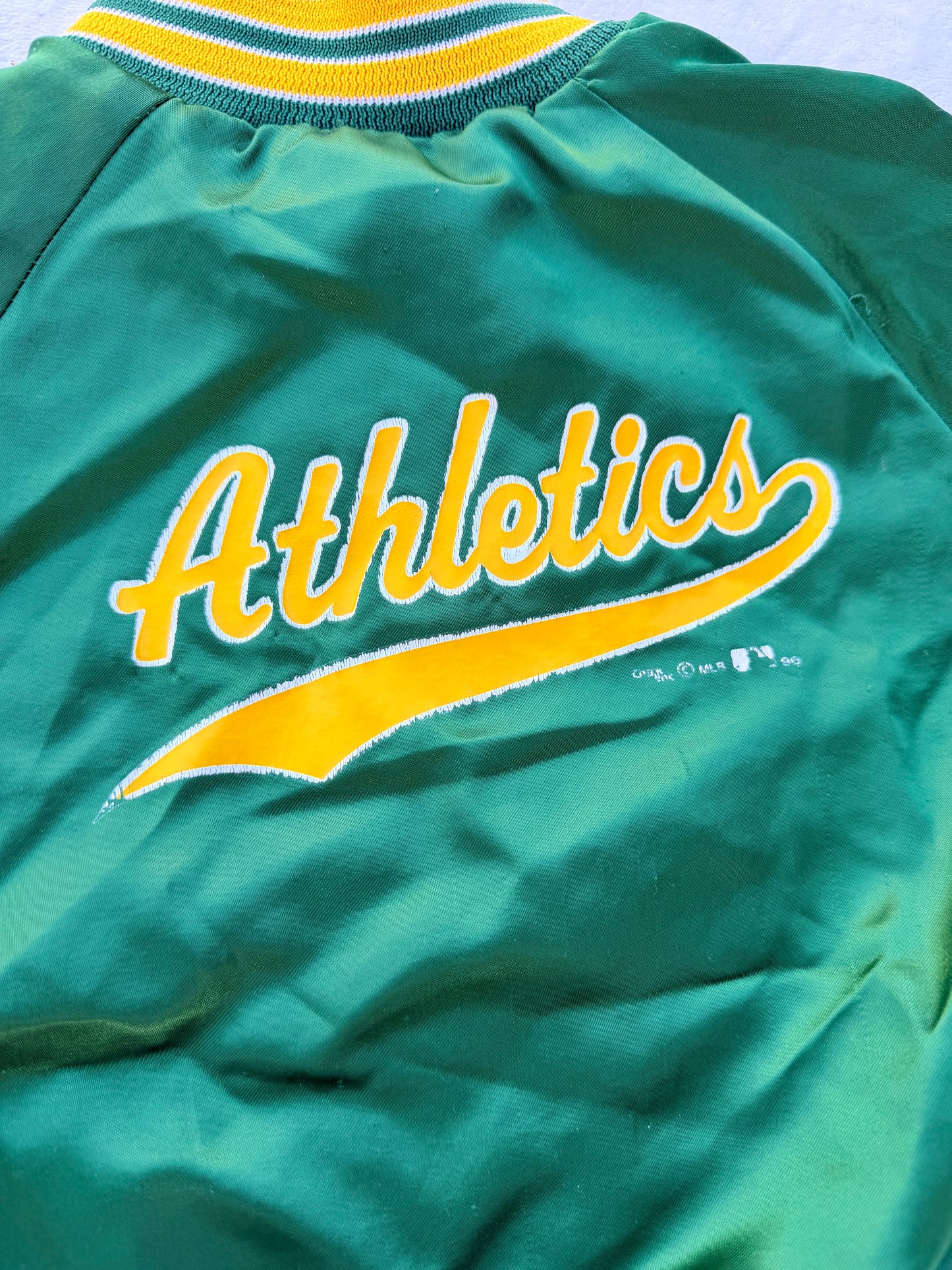 Vintage Chalkline Oakland Athletics Satin Varsity Jacket SIze S 5 youth
