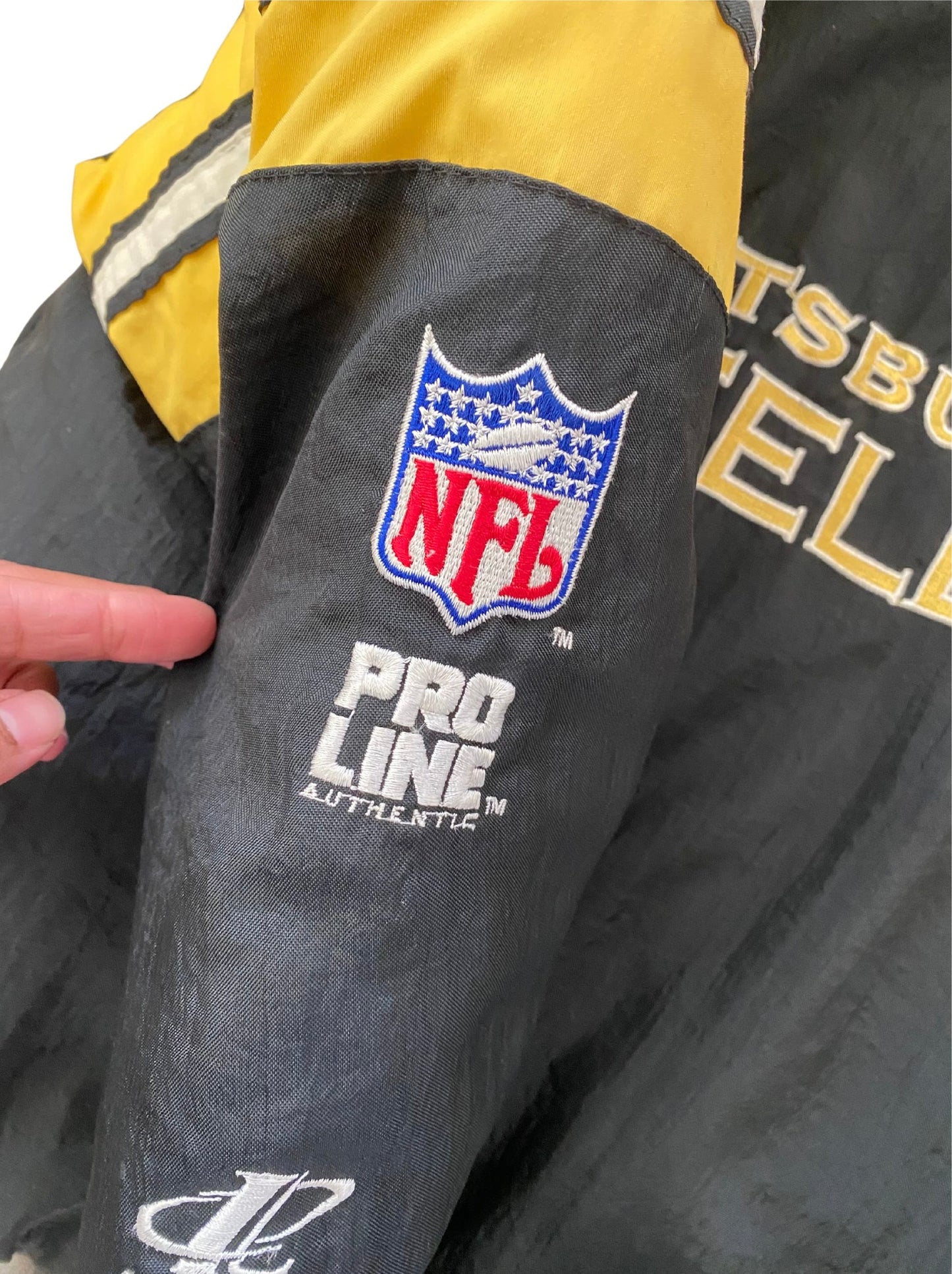 Vintage Pro Line Steelers Youth Puffer Jacket M 10/12
