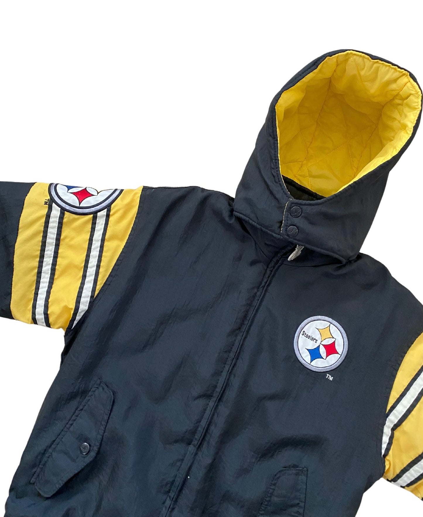 Vintage Pro Line Steelers Youth Puffer Jacket M 10/12