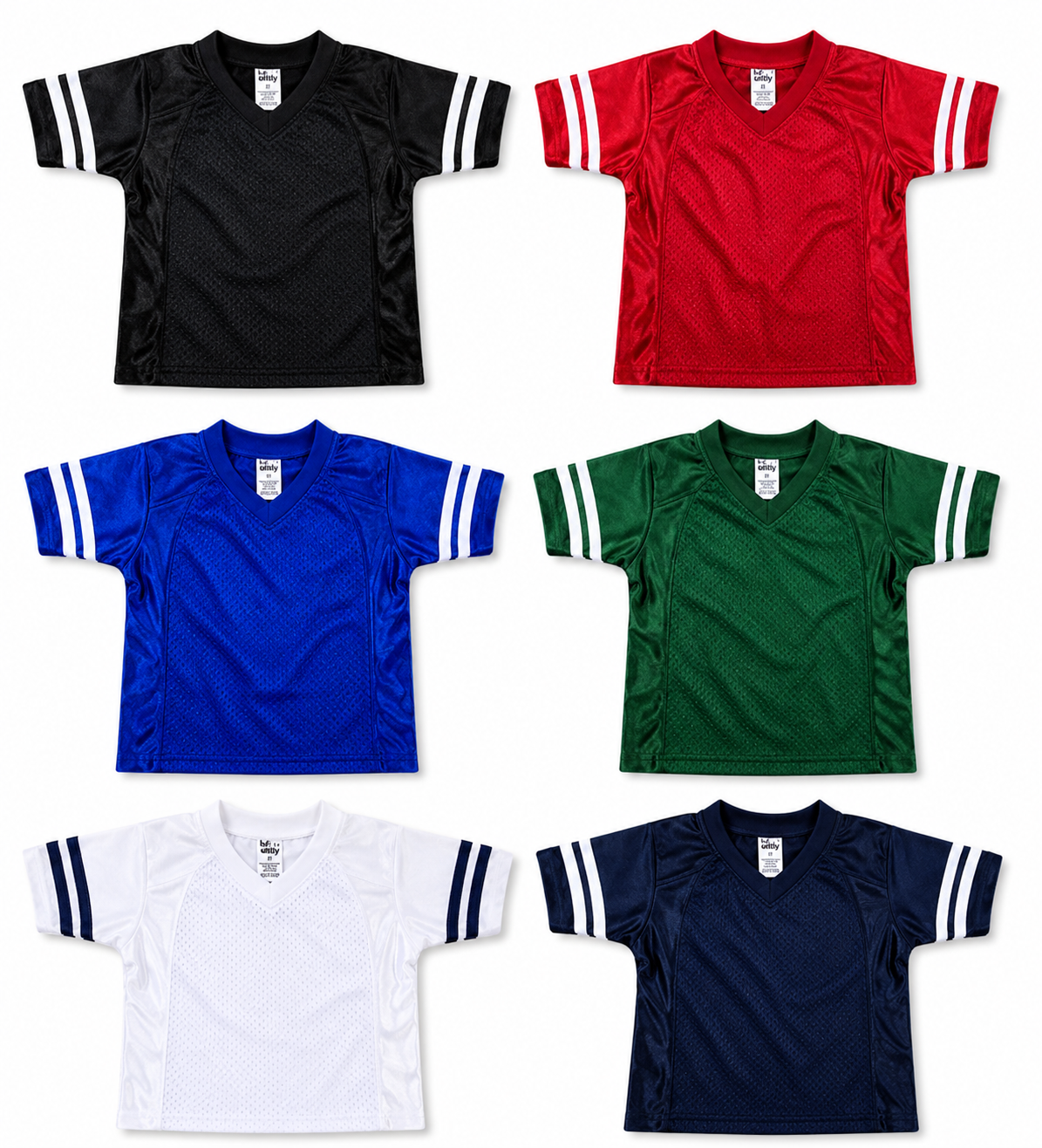 Custom Football Jerseys With Striped sleeves | Personalized Infant to Toddler